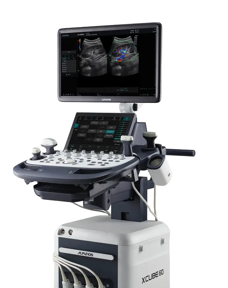 Profesjonalny aparat USG w gabinecie lekarskim