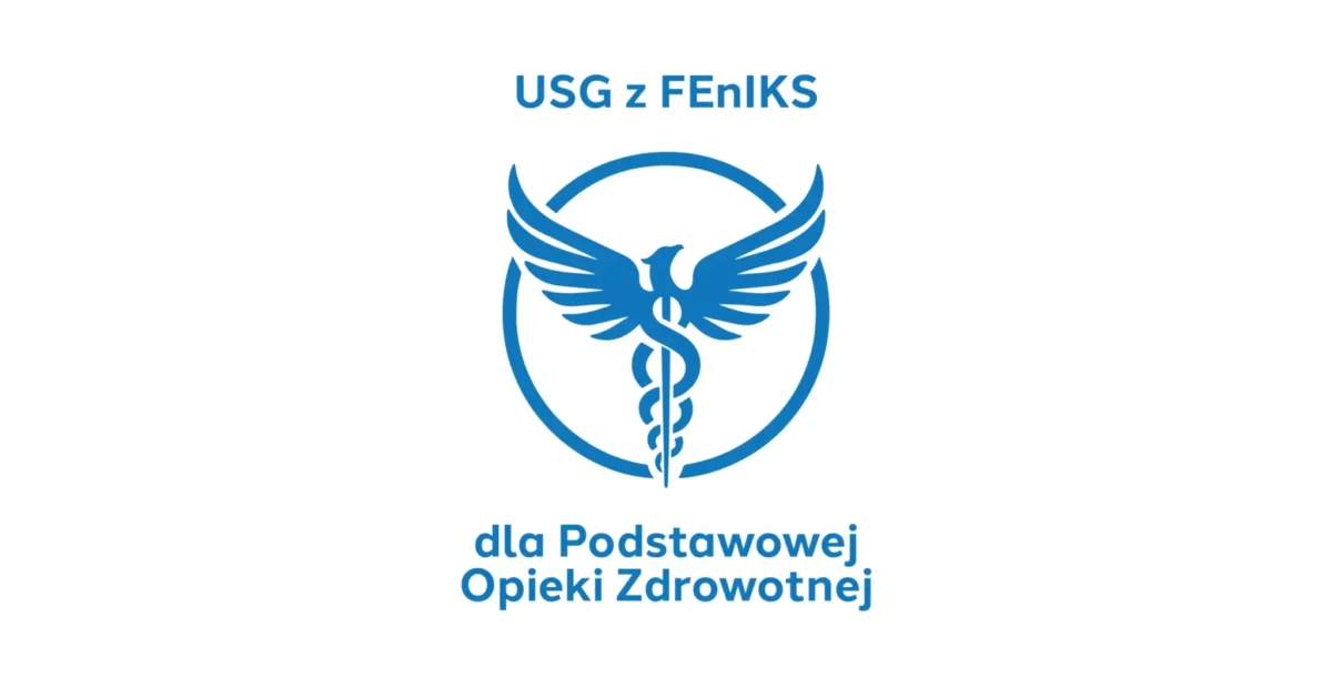 Logo i hasło programu USG z FEnIKS dla Podstawowej Opieki Zdrowotnej